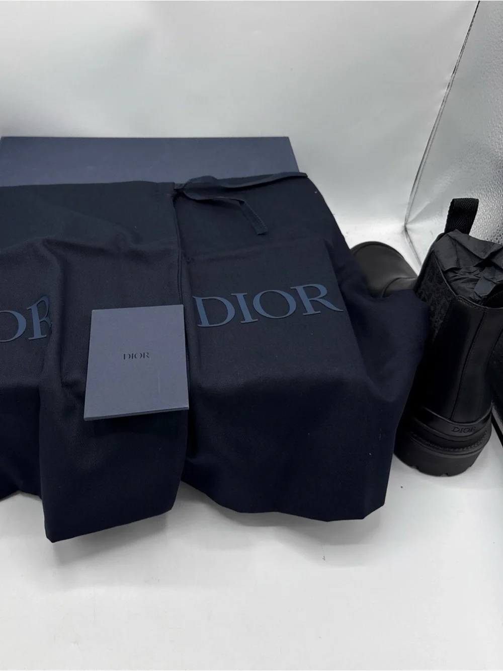 NWB Dior Explorer Chelsea Boot Black Black On Black  Dior Oblique Motif SIZE 40